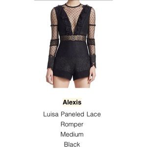 Alexis black romper size M